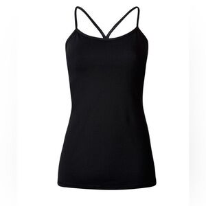 Lululemon Athletica Power Y Black Athletic Tank size 12 EUC